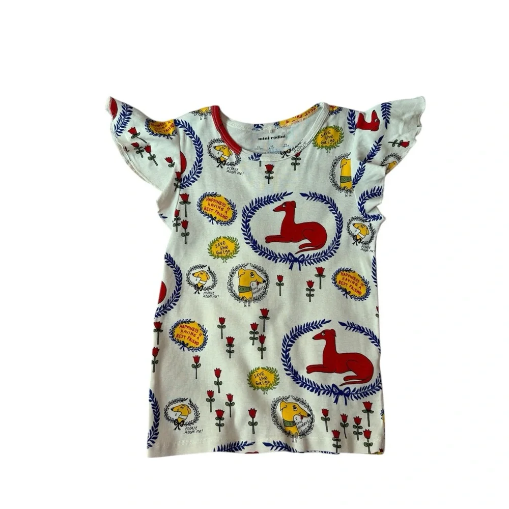 Mini Rodini organic “Save the Galgo" top - Picture 1 of 10